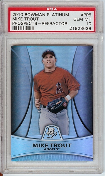 2010 Mike Trout Rising Stars Red Parallel hot PSA 9 OBO